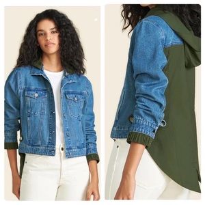 LIKE NEW! Veronica Beard Shani Mixed-Media Denim Jacket